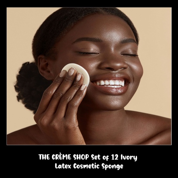 THE CRÈME SHOP Set of 12 Ivory Latex Cosmetic Sponge - Picture 2 of 4
